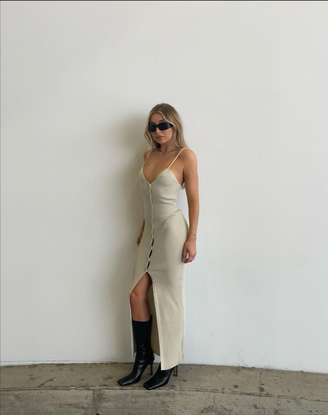 Robe longue maille côtelée "Charlotte"