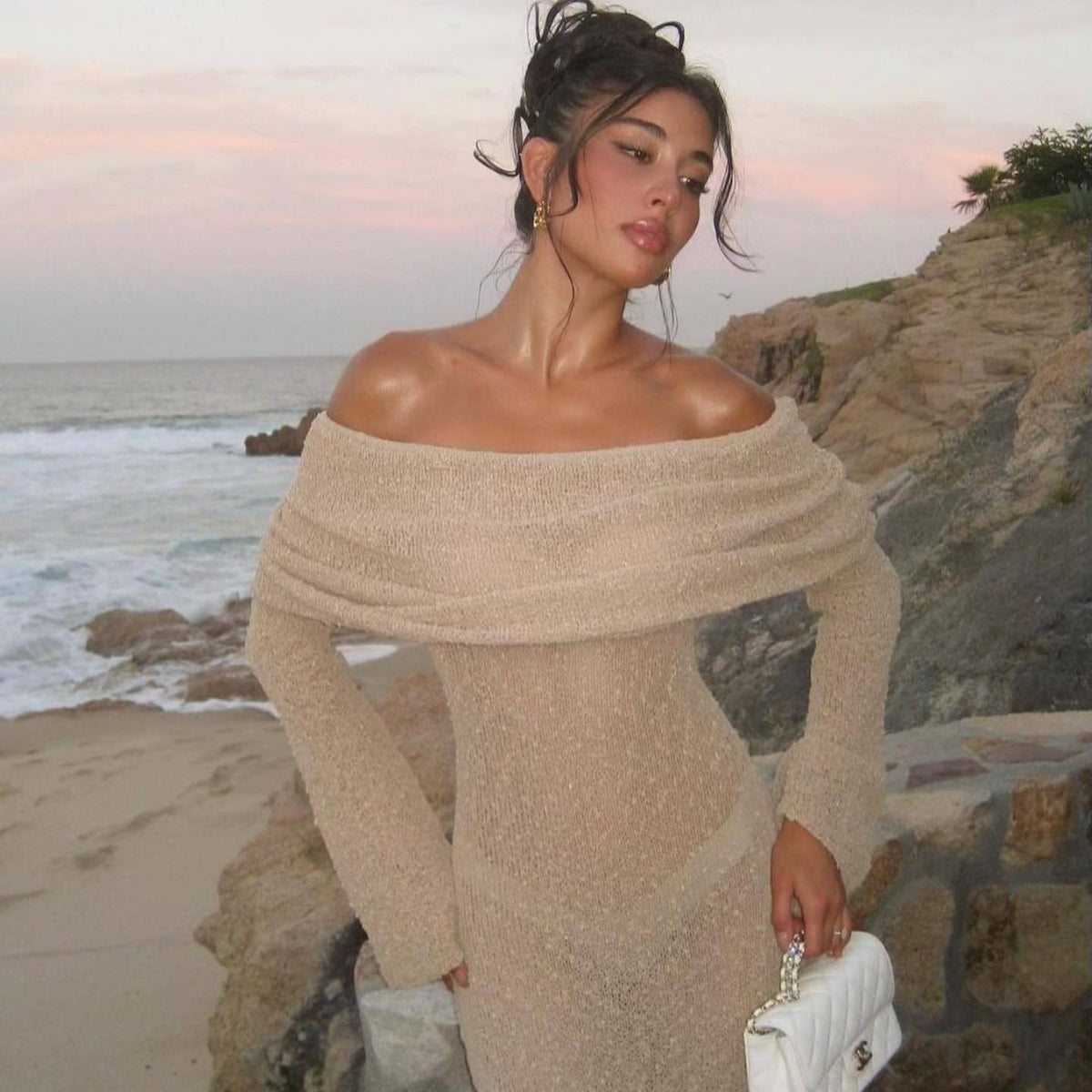Robe longue bardot "Eva"