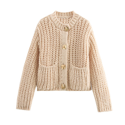 Gilet à col rond et manches longues "Dany" – Confort Classique et Élégance Moderne