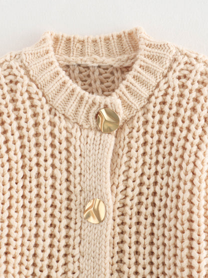Gilet à col rond et manches longues "Dany" – Confort Classique et Élégance Moderne