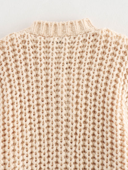 Gilet à col rond et manches longues "Dany" – Confort Classique et Élégance Moderne