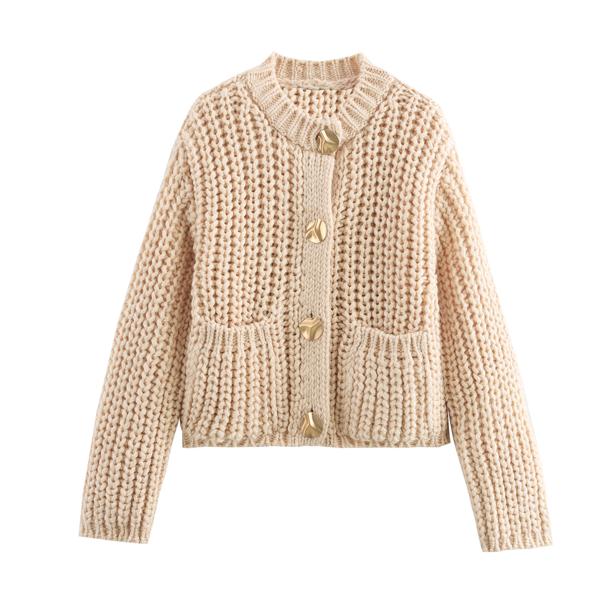 Gilet à col rond et manches longues "Dany" – Confort Classique et Élégance Moderne