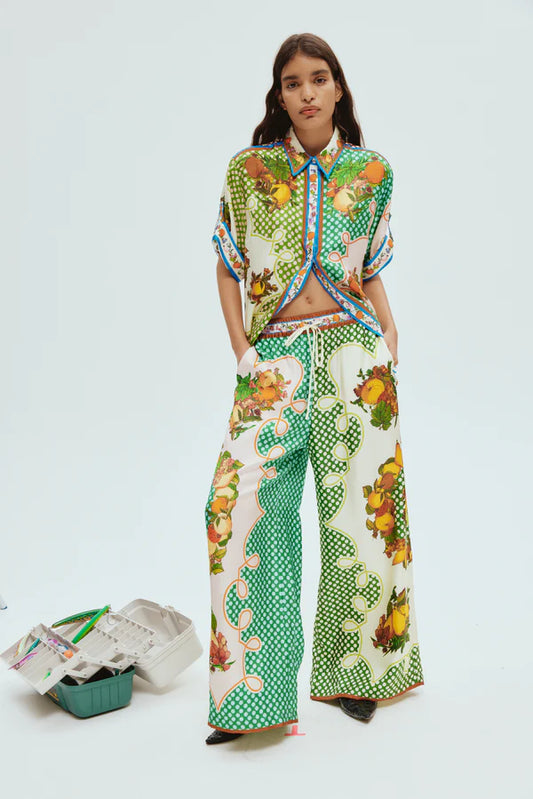 Ensemble imprimé en Lin "Alaia"