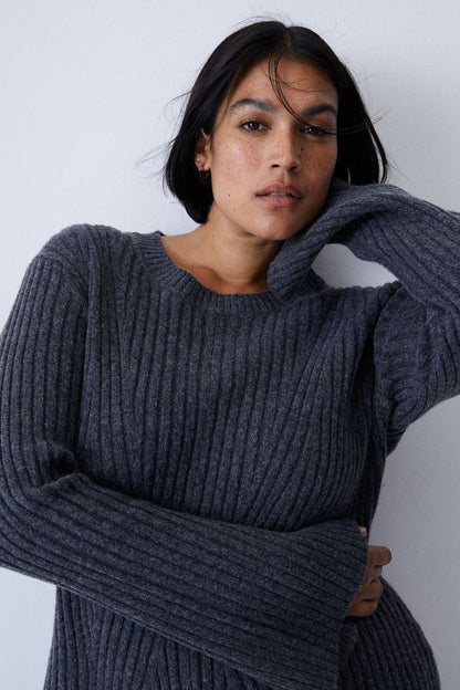Robe en maille côtelée "Ludivine"