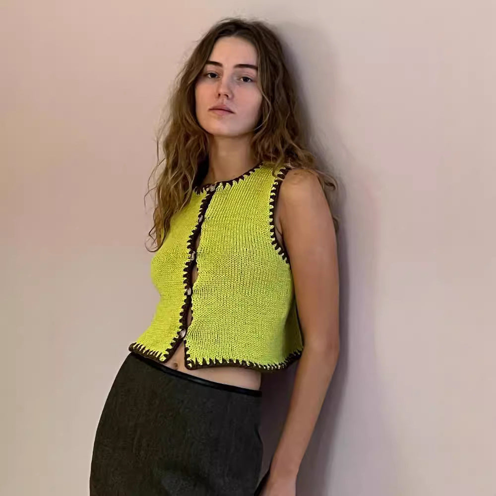 Top sans manches en laine ultra-tendance – Élégance et confort assurés
