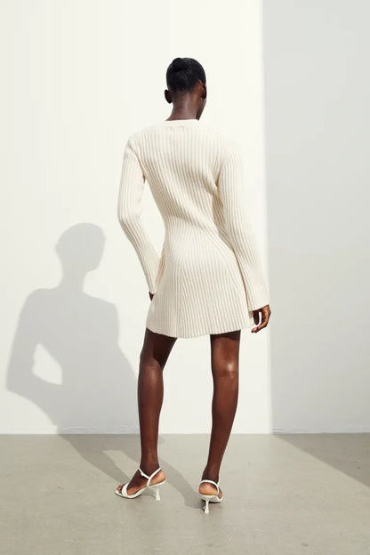 Robe en maille côtelée "Ludivine"