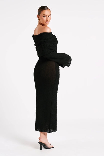 Robe longue bardot "Eva"