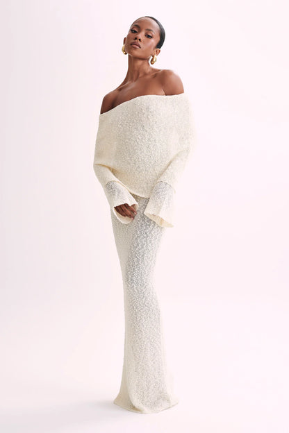 Robe longue bardot "Eva"