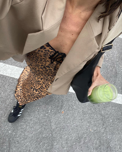 Robe leopard "Carène"