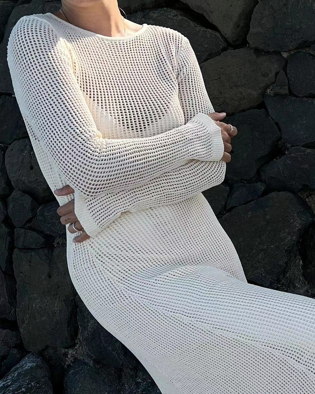 Robe longue maille "Elena" 2 coloris