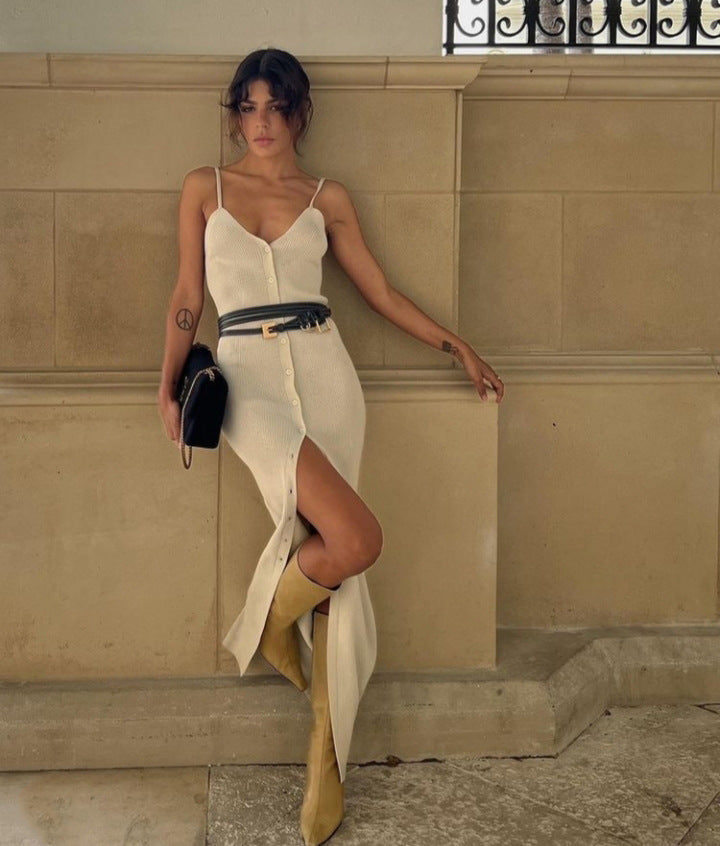Robe longue maille côtelée "Charlotte"