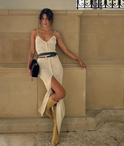 Robe longue maille côtelée "Charlotte"