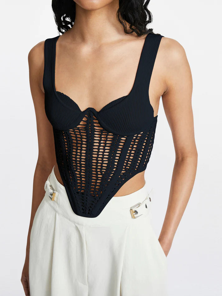 Top corsé "Lila" fait mains - 2 coloris