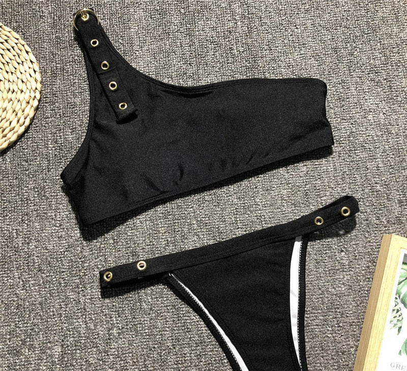 Maillot 2 pièces asymétrique "Ninon"