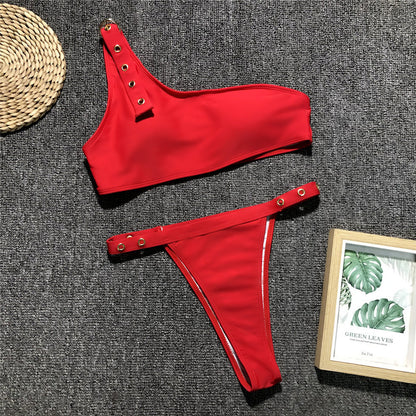 Maillot 2 pièces asymétrique "Ninon"